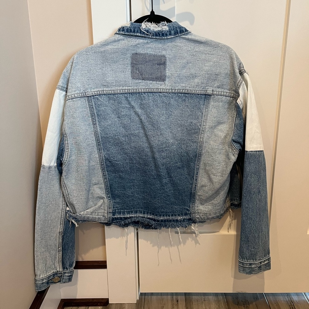 Patchwork Jean Jacket, Size Small - image 2